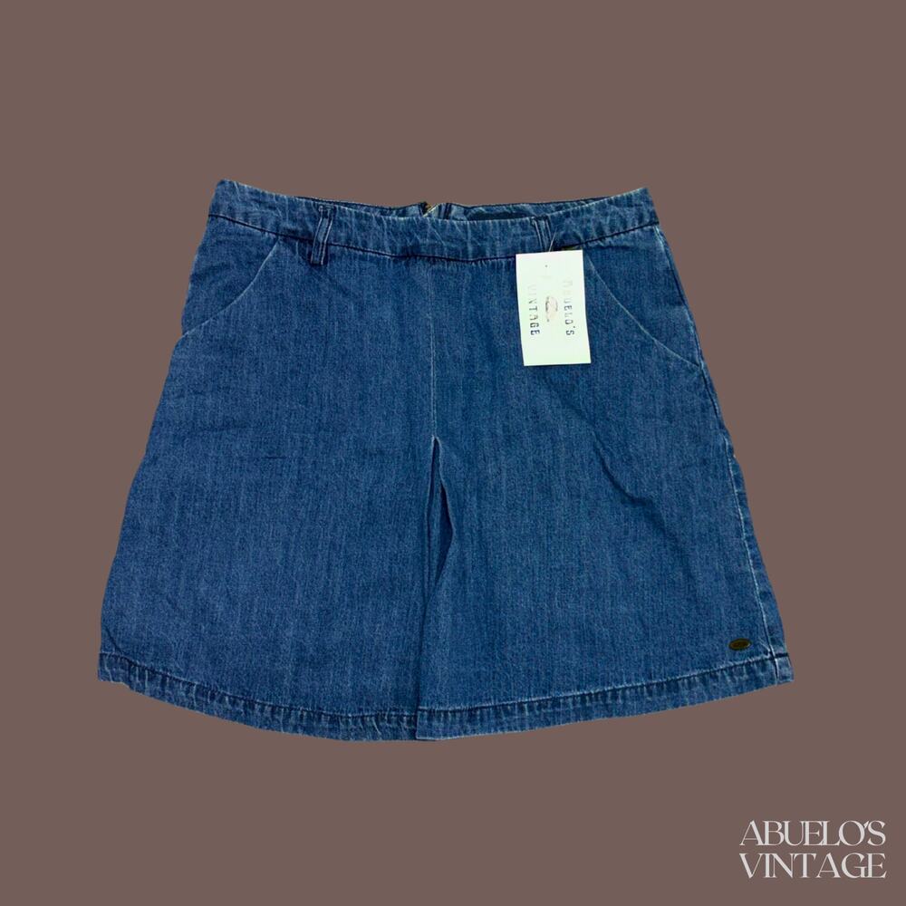 Tommy Hilfiger Denim Mini Skirt | Blue Cotton | Size XL (16) | Vintage